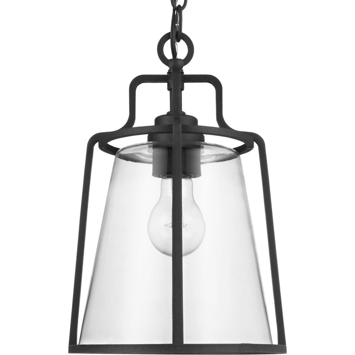 Benton Harbor 1 Light 9 inch Textured Black Outdoor Hanging Lantern, with DURASHIELD