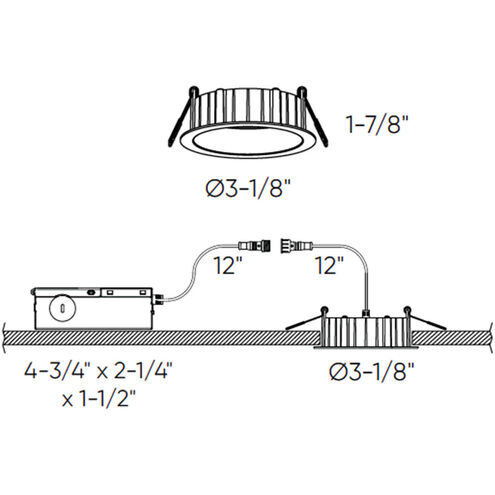 Notch White Recessed Light