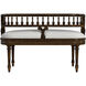 Hathaway 37" Upholstered Bench in Antique Cherry