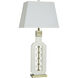 Cameron 39.5 inch 100.00 watt White and Gold and Clear Table Lamp Portable Light