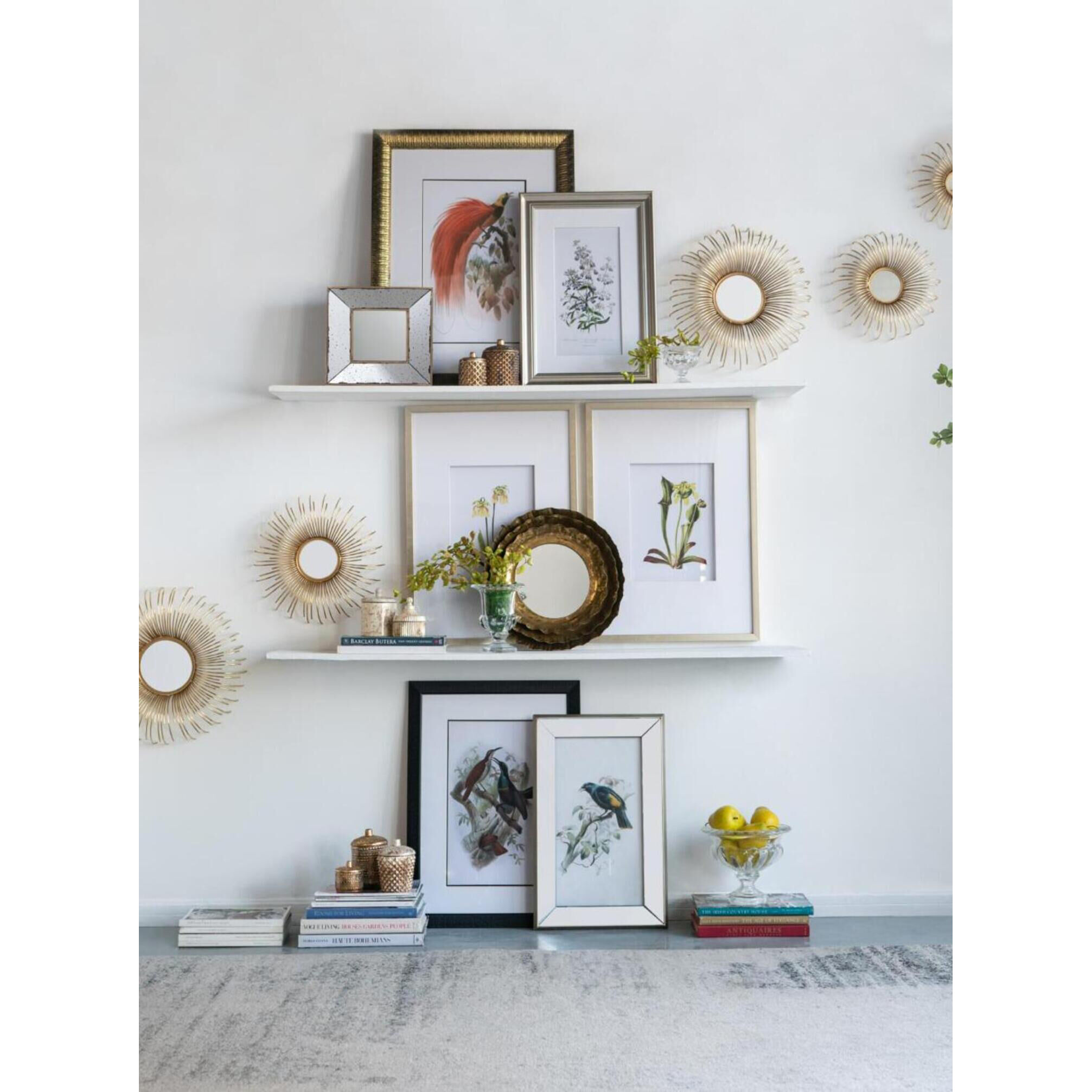 Floral Multi Color Wall Art, Set of 3