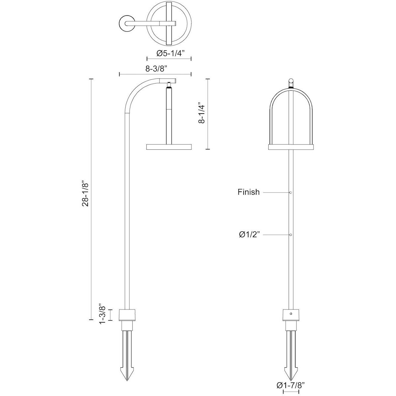 Trek 12 6 watt Black Exterior Low Voltage Landscape