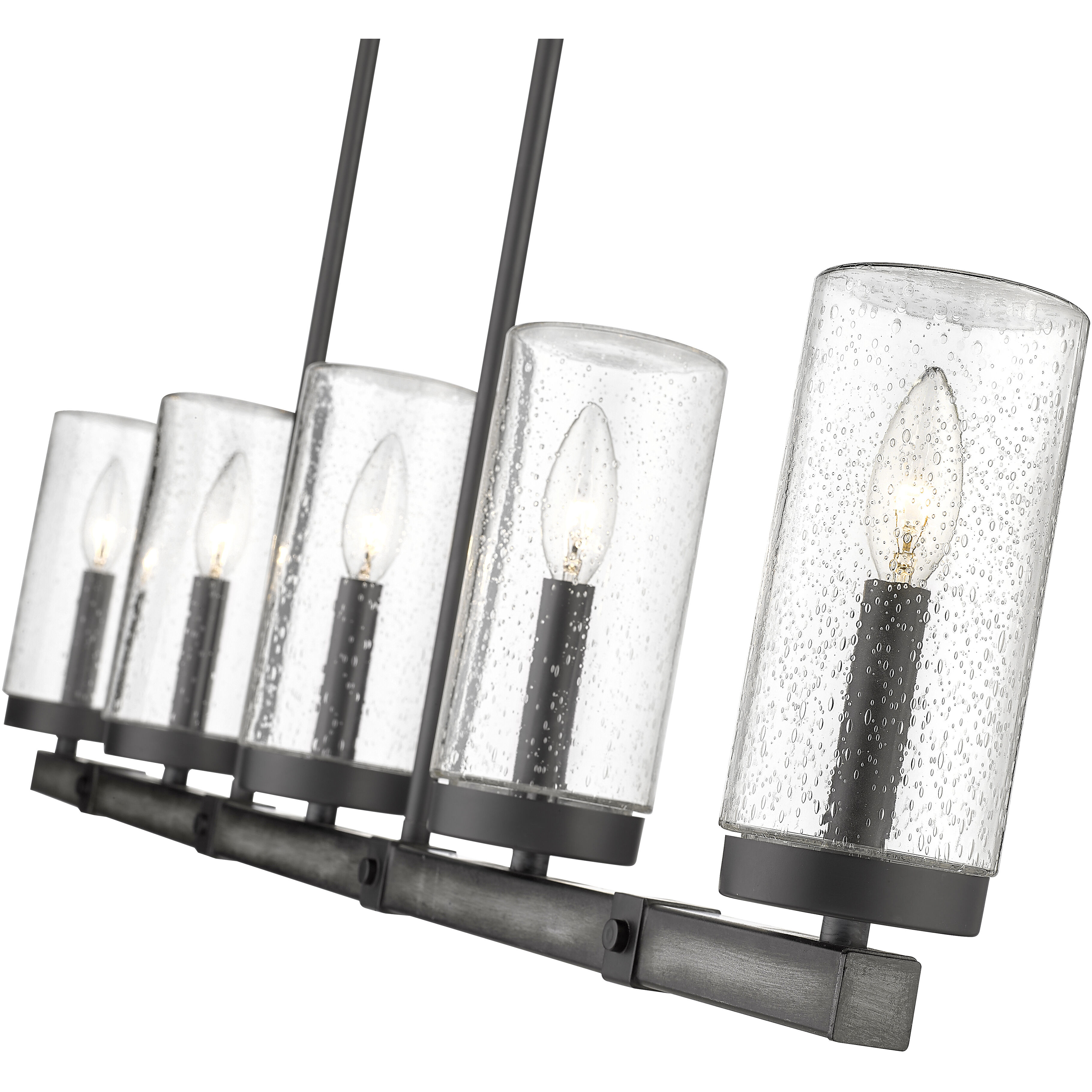 Marlow 5 Light 4.5 inch Ashen Barnboard Outdoor Linear Chandelier