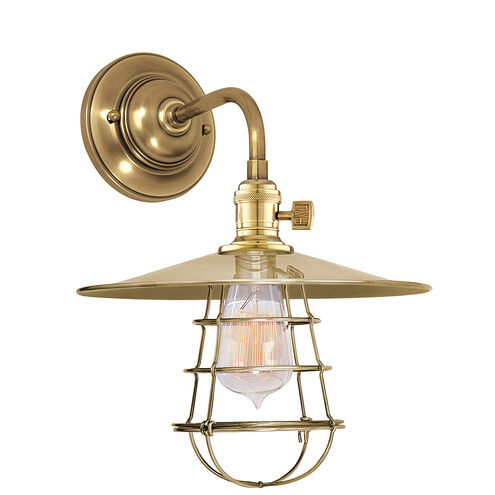Heirloom 1 Light 10 inch Aged Brass Wall Sconce Wall Light in MS1, Yes