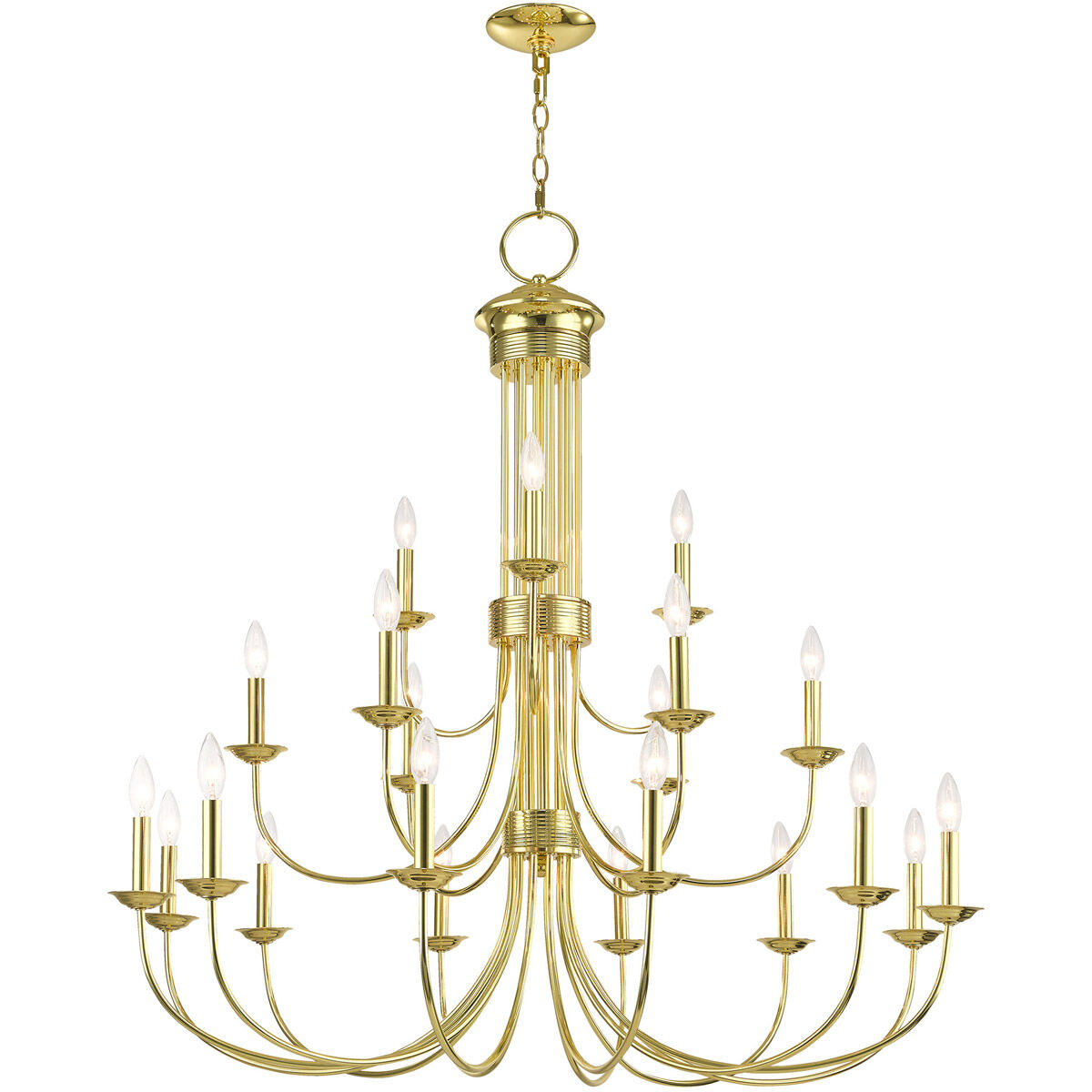 Estate 21 Light 42 inch Polished Brass Foyer Chandelier Ceiling Light