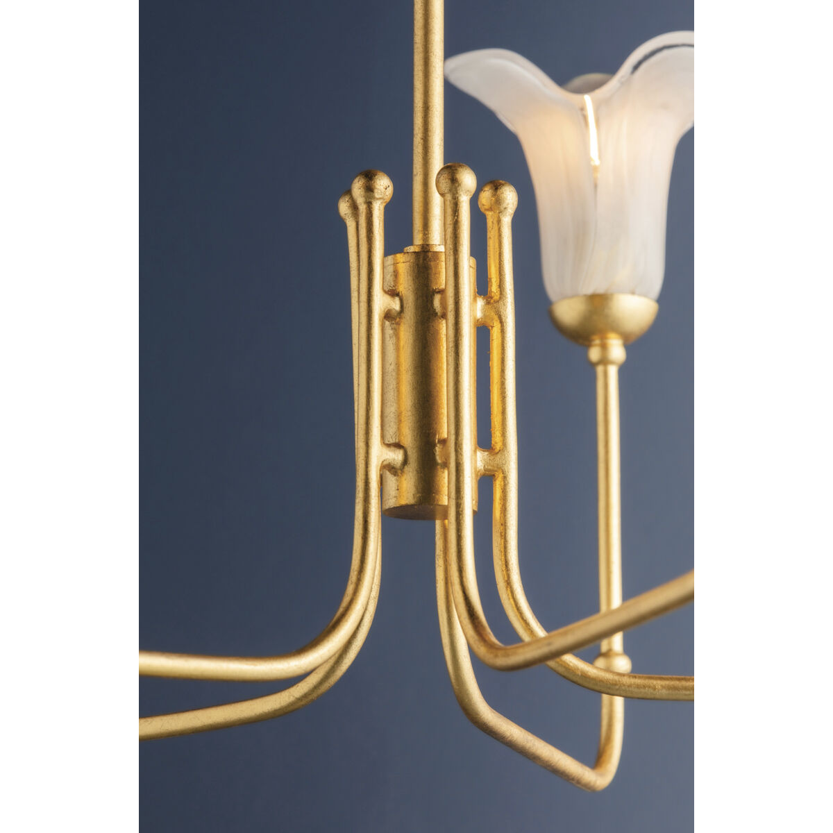 Montclair 5 Light 30 inch Vintage Gold Leaf Chandelier Ceiling Light