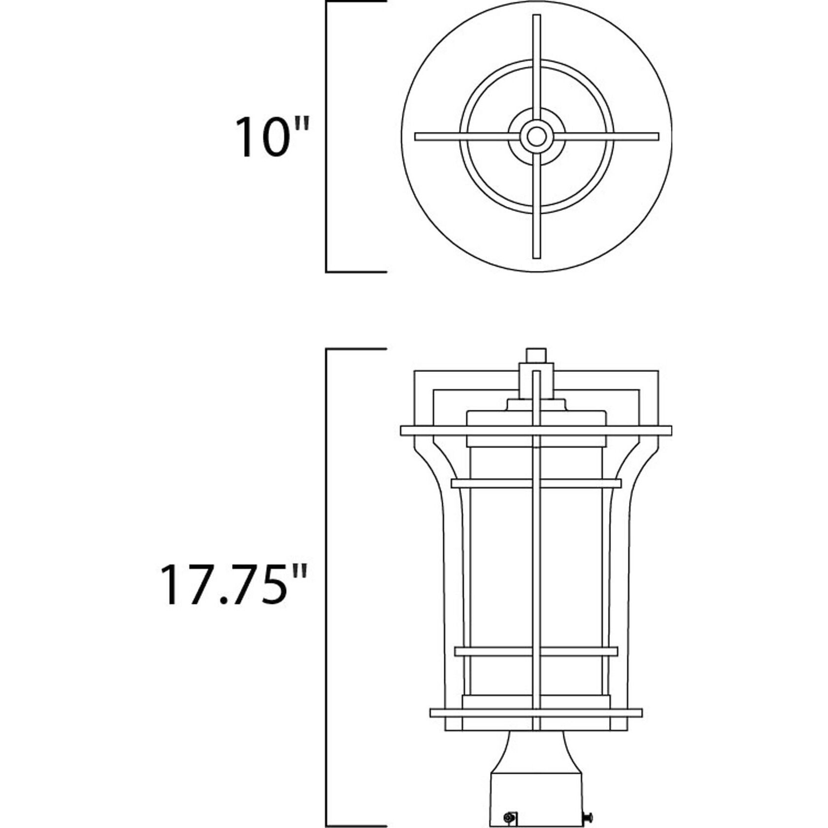 Oakville 1 Light 18 inch Black Oxide Outdoor Pole/Post Mount