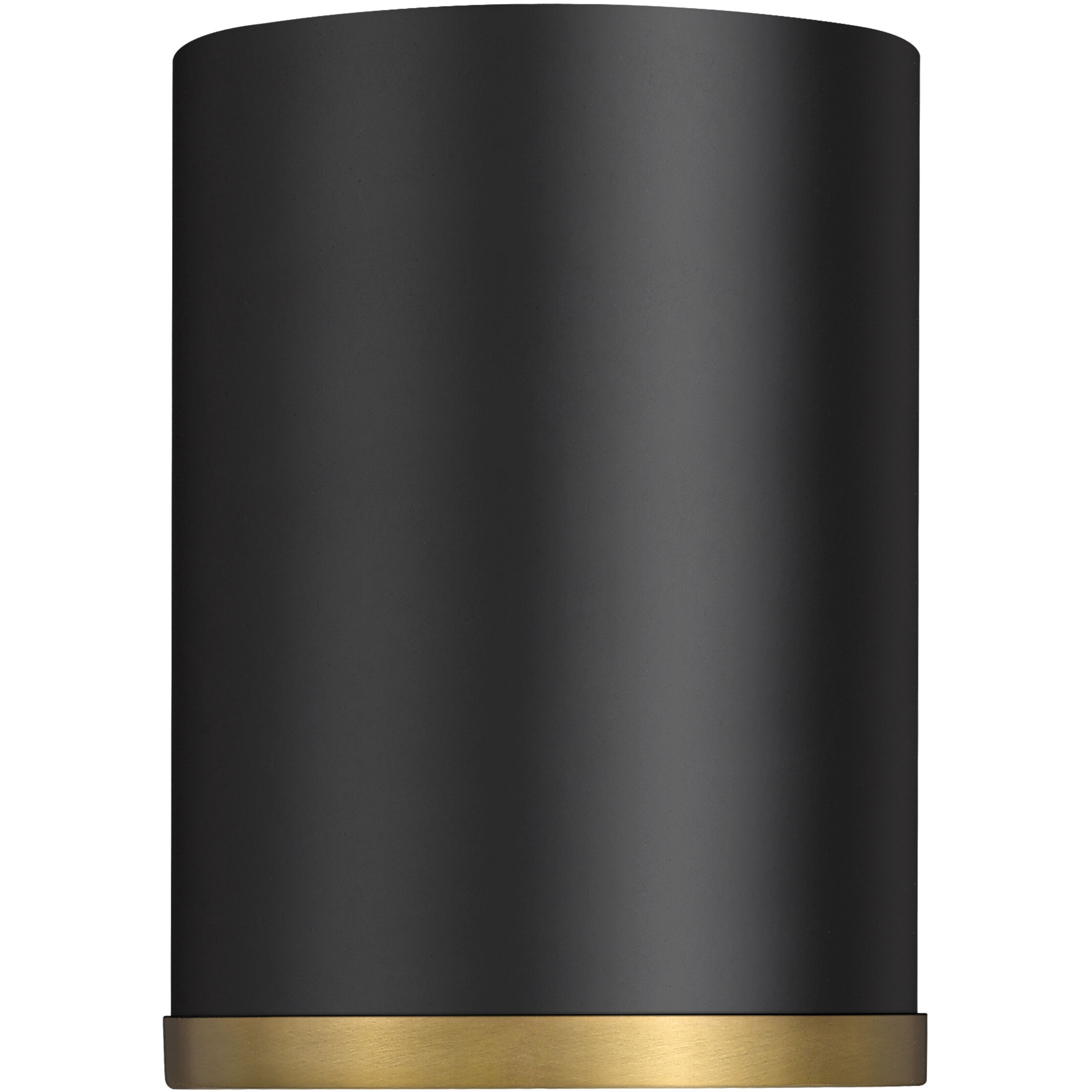 Arlo 1 Light 5.25 inch Matte Black and Rubbed Brass Flush Mount Ceiling Light