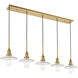 Waltz 5 Light 49 inch Brass Pendant Ceiling Light