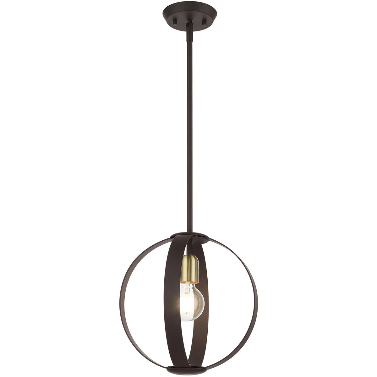 Modesto 1 Light 12.25 inch Bronze Pendant Ceiling Light