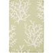 Boardwalk 36 X 24 inch Lime, Ivory Rug
