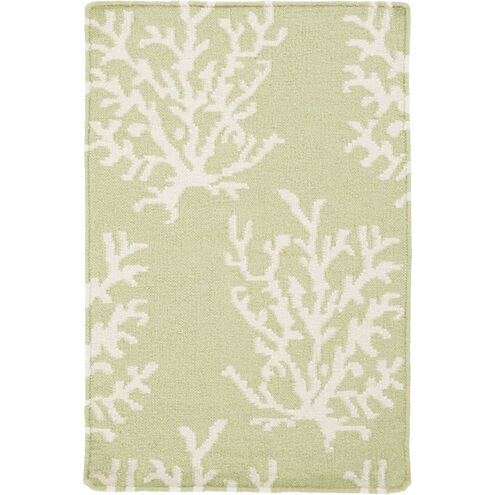 Boardwalk 36 X 24 inch Lime, Ivory Rug