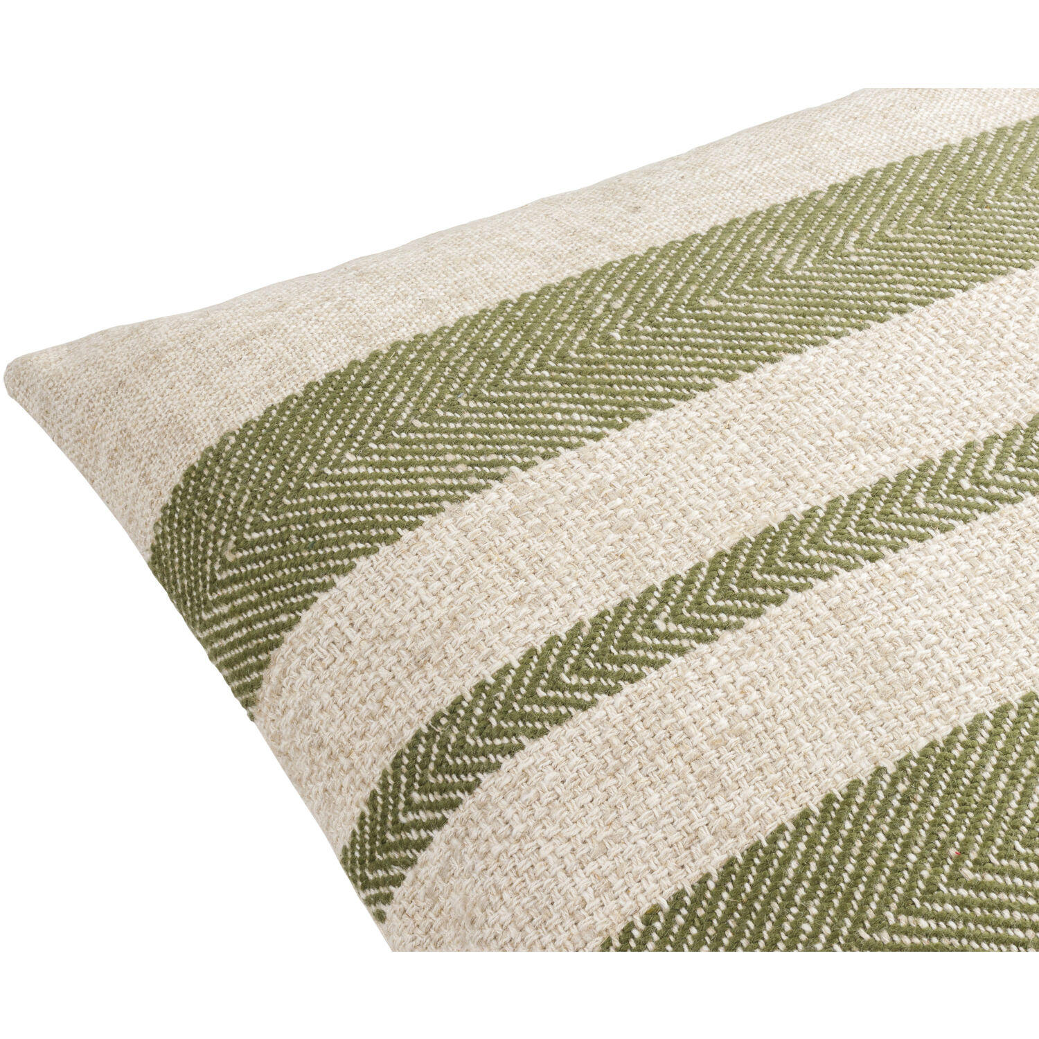 Mobley 18 X 18 inch Light Beige / Grass Green Accent Pillow
