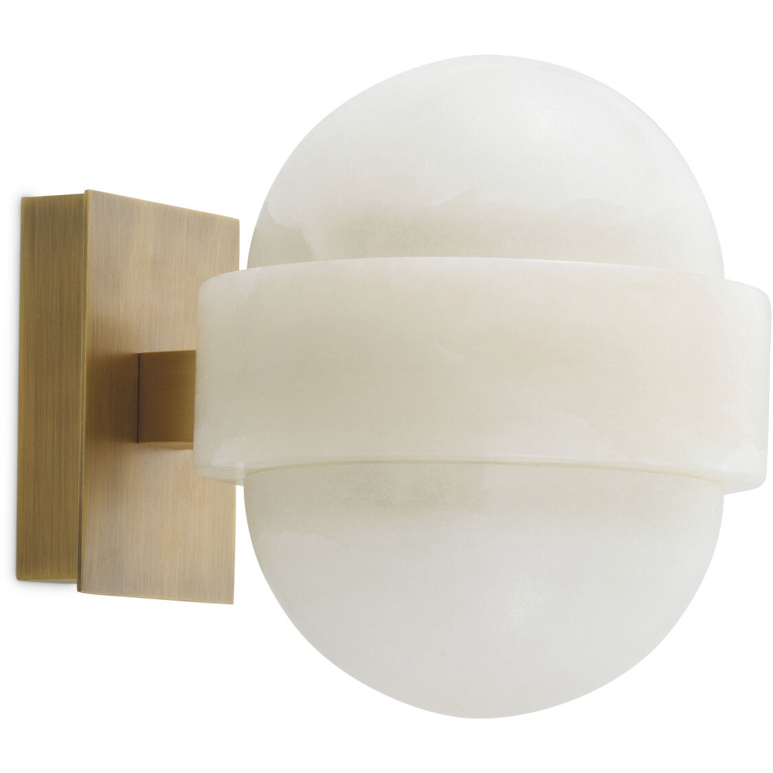 Icarus 2 Light 7.09 inch Antique Brass and Alabaster Wall Lamp Wall Light