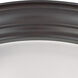 Brentwood 3 Light 15 inch Mahogany Bronze Flush Mount Ceiling Light