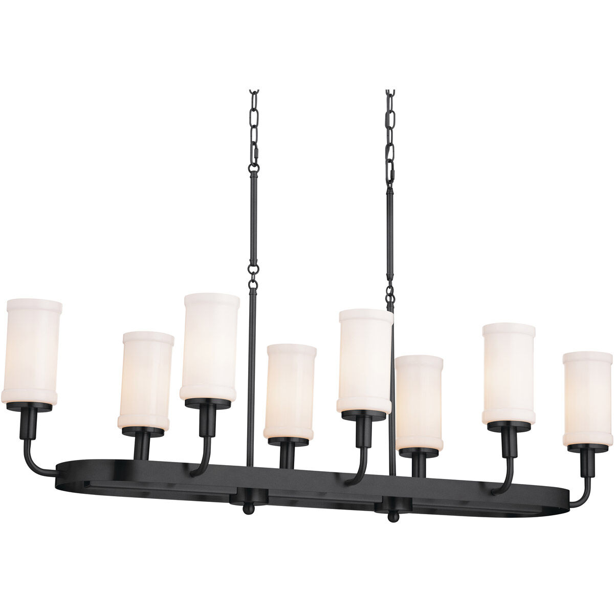 Homestead Vetivene 8 Light 17.5 inch Textured Black Chandelier Linear Ceiling Light