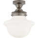 Chapman & Myers Edmond 1 Light 14.5 inch Antique Nickel Flush Mount Ceiling Light