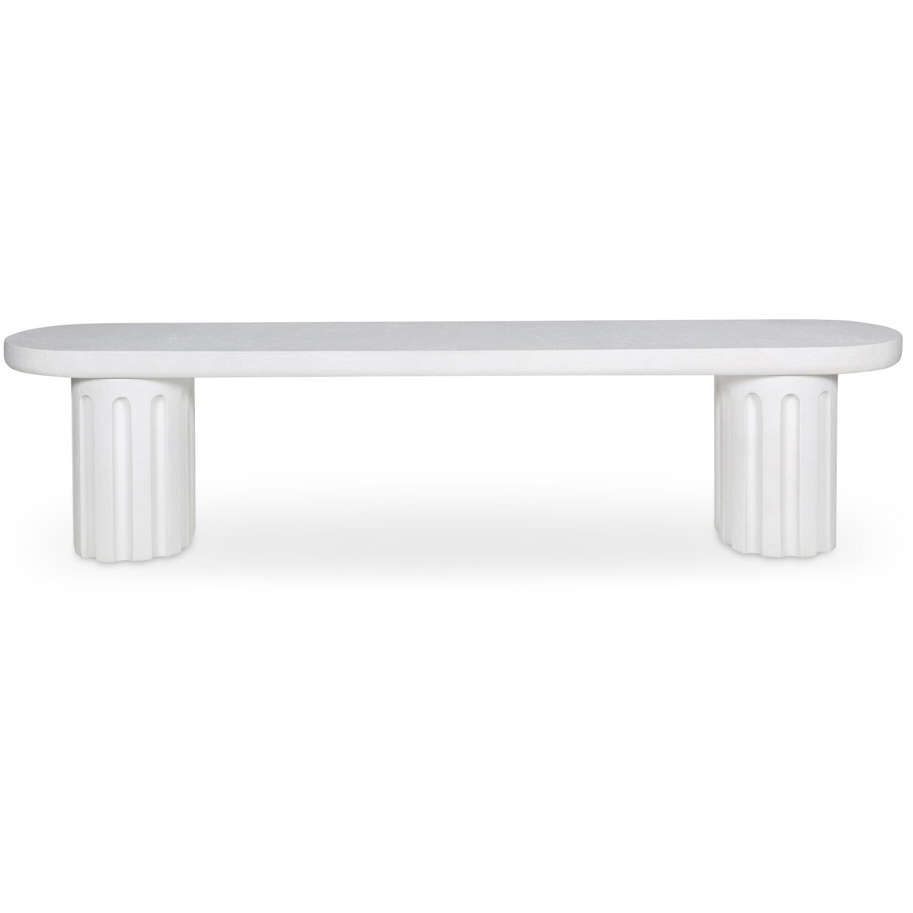 Eris White Outdoor Dining Bench
