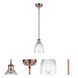 Ballston Brookfield LED 5.75 inch Antique Copper Pendant Ceiling Light in Clear Glass, Ballston