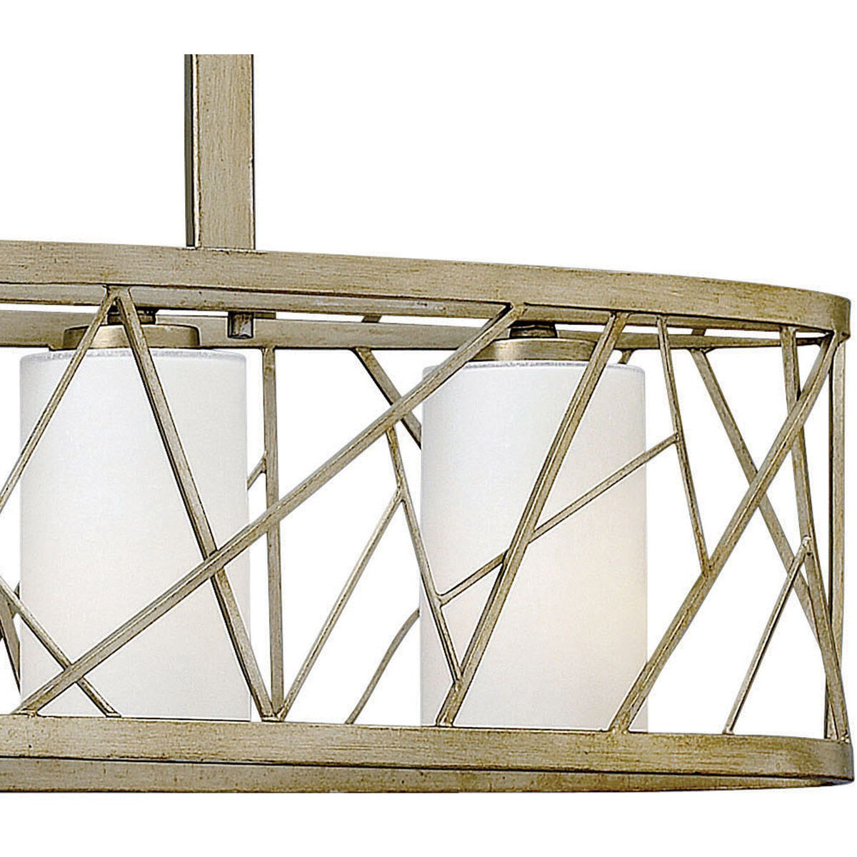 Nest 4 Light 32 inch Silver Leaf Chandelier Ceiling Light