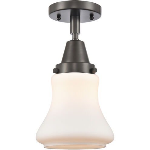 Franklin Restoration Bellmont LED 6 inch Oil Rubbed Bronze Flush Mount Ceiling Light in Matte White Glass