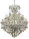 Maria Theresa 49 Light 60 inch Chrome Foyer Ceiling Light in Golden Teak