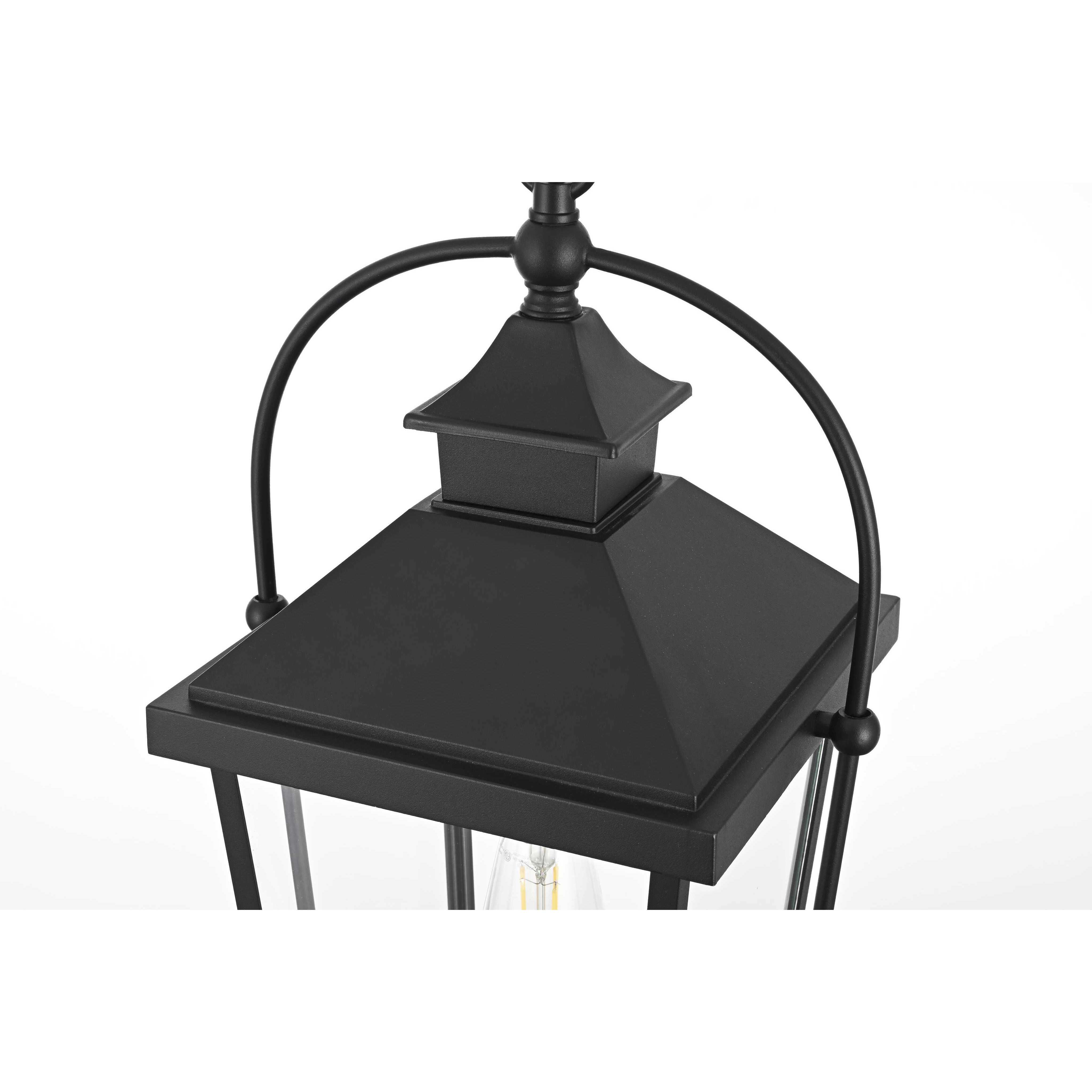 Luz 1 Light 9 inch Black Outdoor Pendant