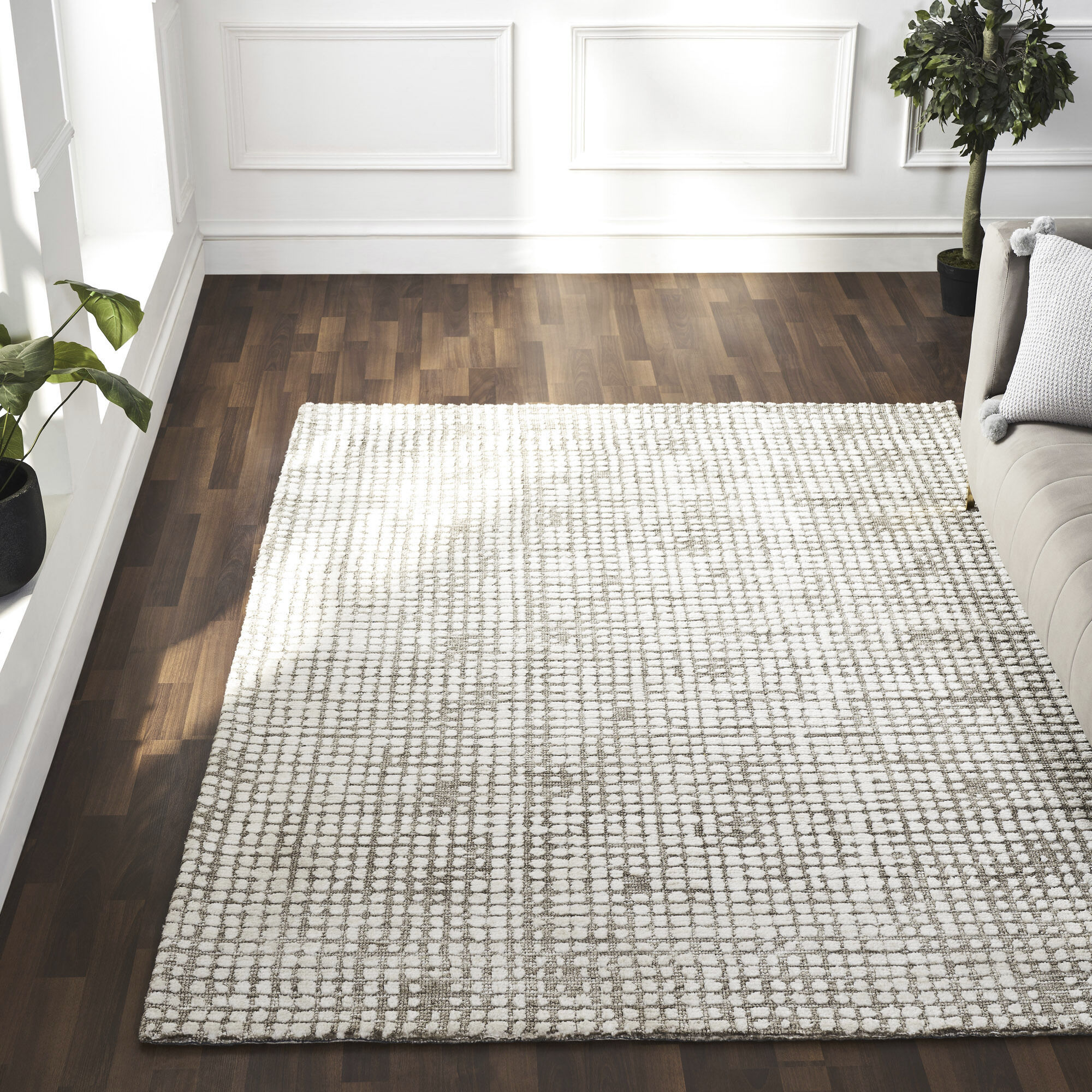Hazel 157 X 118 inch Taupe and Ivory Rug, 9’10" x 13’1" ft