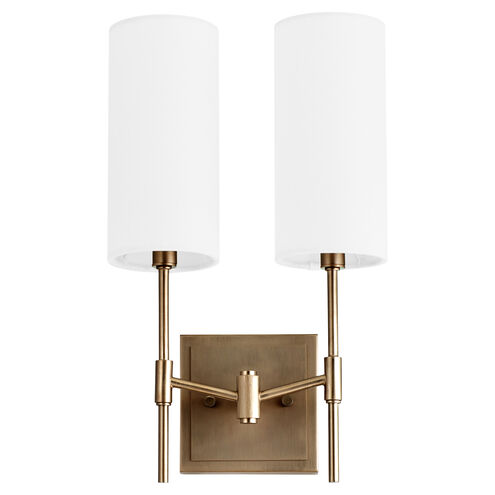 Hamilton 2 Light 10 inch Dark Brass Wall Sconce Wall Light