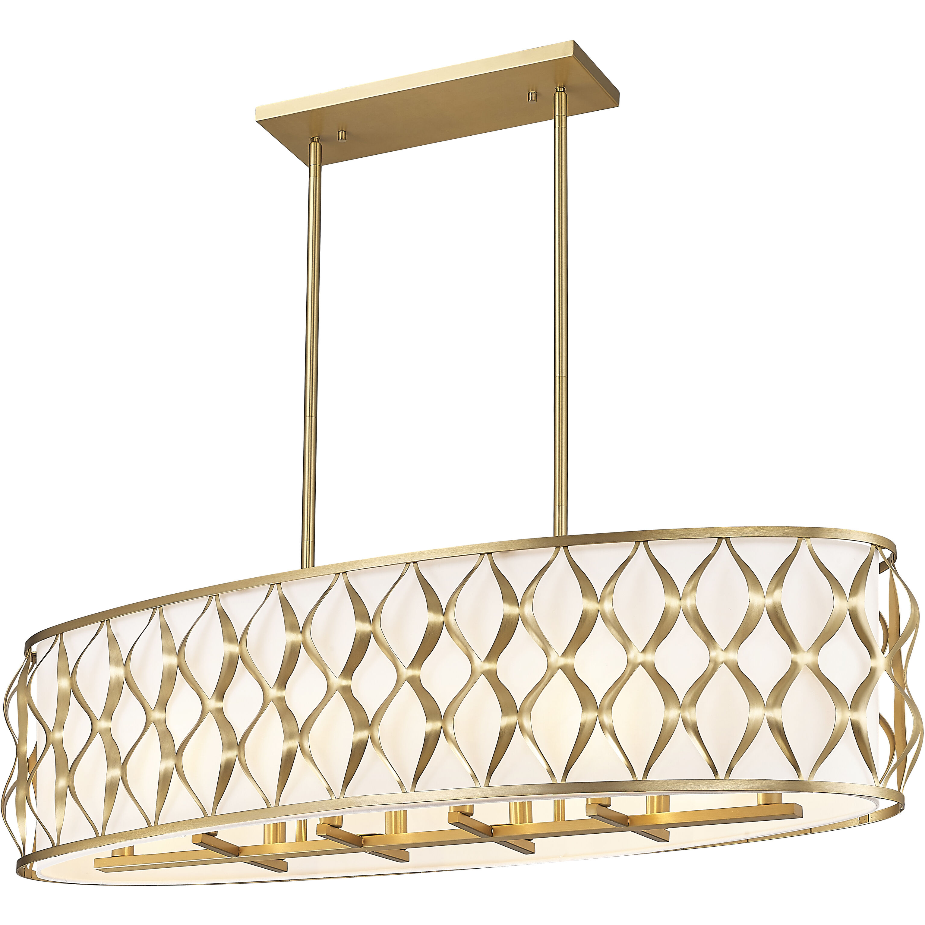 Harden 10 Light 43 inch Modern Gold Linear Chandelier Ceiling Light