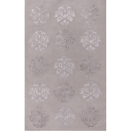 Tamira 156 X 108 inch Gray and Gray Area Rug, Polyester and Wool