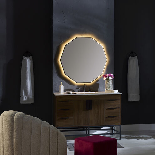 Deca 30 X 30 inch Black LED Lighted Mirror, Vanita by Oxygen