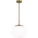 ED Ellen DeGeneres Lune 1 Light 12.38 inch Burnished Brass Pendant Ceiling Light