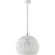 Chantily 3 Light 16 inch White with Brushed Nickel Accents Pendant Ceiling Light