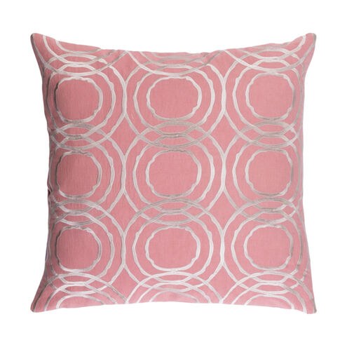 Ridgewood 22 X 22 inch Pale Pink and Cream Pillow