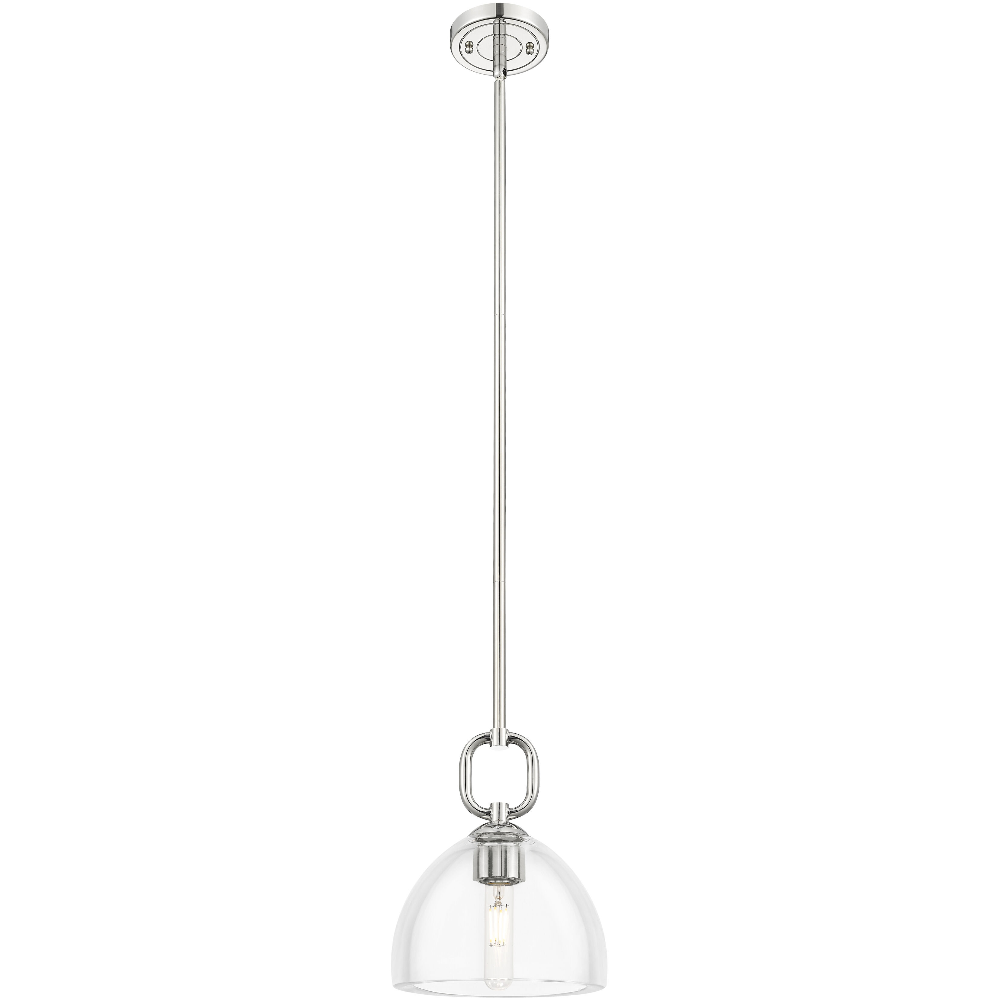 Downtown Urban Hudson 1 Light 8 inch Polished Nickel Mini Pendant Ceiling Light