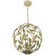 Broche 4 Light 16 inch Champagne Green Tea Mini Chandelier Ceiling Light