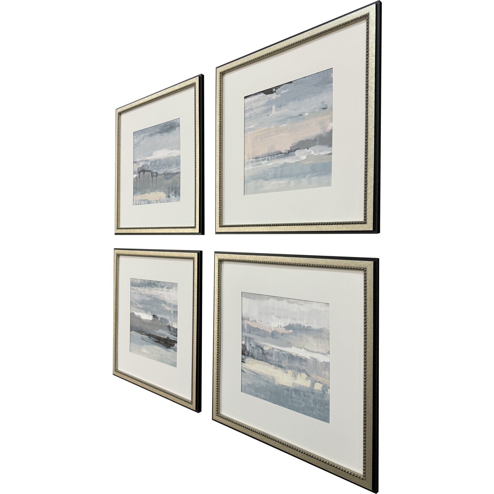 Splendid Blues Blue and Beige and White Framed Art