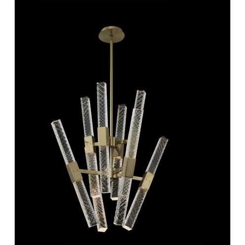 Apollo LED 26 inch Brushed Champagne Gold Chandelier Ceiling Light in Firenze Clear
