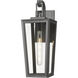 Madison 1 Light 17.63 inch Matte Black Outdoor Sconce in Clear Glass