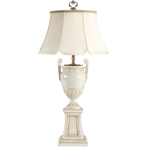Chelsea House 32 inch Glazed White/Antique Table Lamp Portable Light