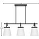 Tori LED 38 inch Black Chandelier Ceiling Light, Linear