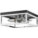 Canada 2 Light 12 inch Black and Chrome Flush Mount Ceiling Light