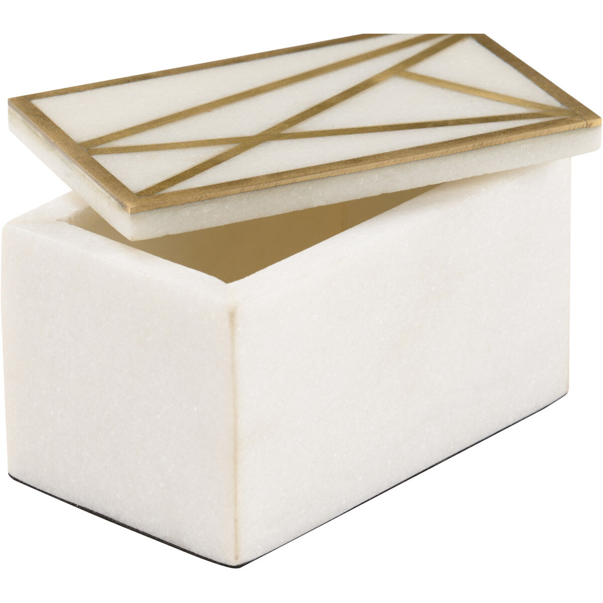 Wildwood 5 inch Natural White/Antique Gold Box