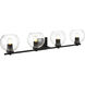 Juelz 4 Light 34 inch Black Bath Sconce Wall Light