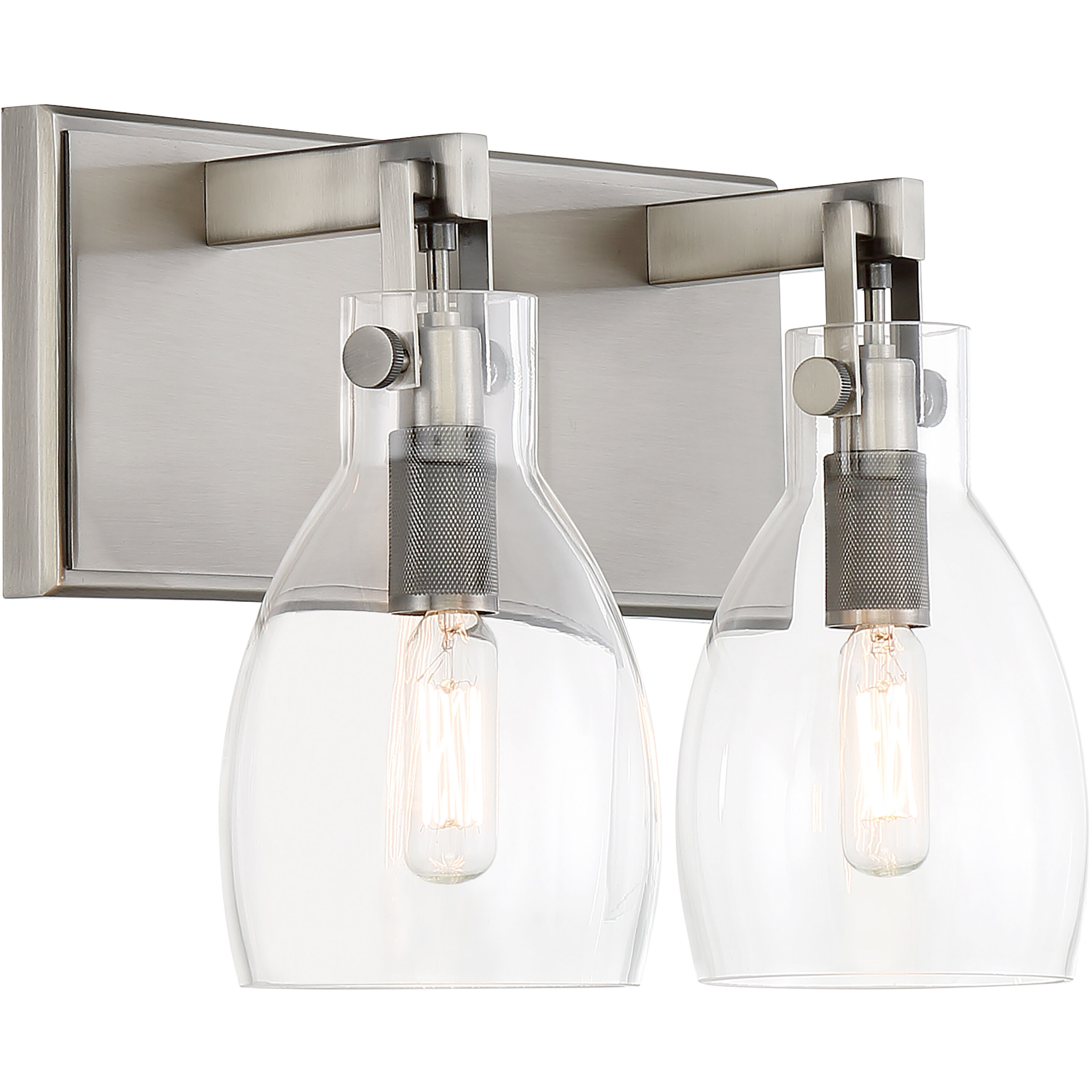 Tiberia 2 Light 14 inch Plated Pewter Bath Light Wall Light