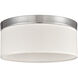 Oak Valley 2 Light 12 inch Chrome Flush Mount Ceiling Light