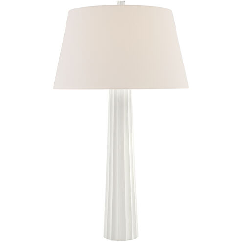 Chapman & Myers Fluted Spire 32.25 inch 5.00 watt Plaster White Cordless Table Lamp Portable Light, Large