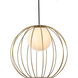 Wetzel 1 Light 16 inch Brass Pendant Ceiling Light