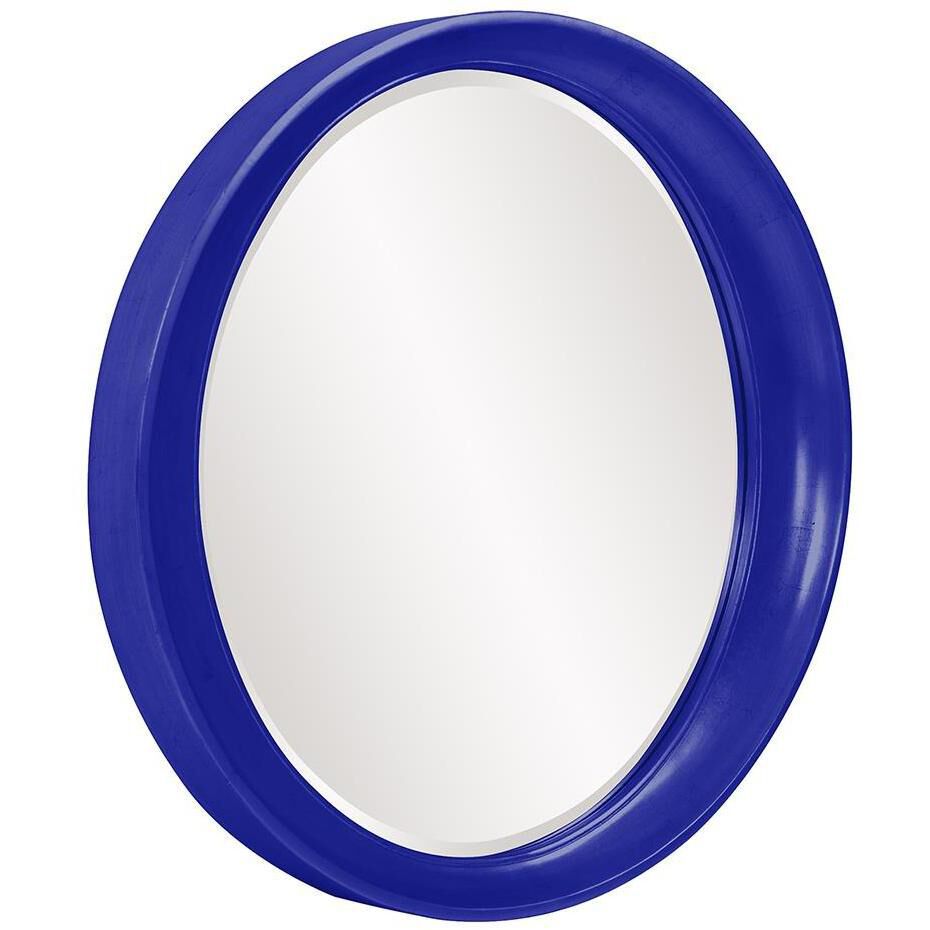 Ellipse 39 X 35 inch Glossy Royal Blue Wall Mirror
